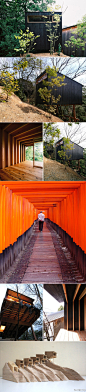 日本koji kakiuchi/yaomitsu建筑事务所在森林坡地上建造的小木屋“hut”。