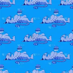 汉堡包,四方连续纹样,式样,可爱的,充满的,图像,矢量,小猫,享乐,绘制