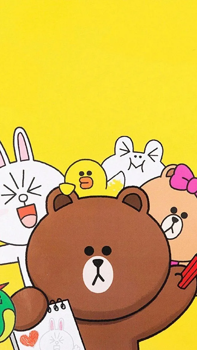 卡通Line Friends 手机壁纸 ——赞我颜值会变高 : ”儿女情长什么的，真的很影响我行走江湖，还是爱自己最酷了。“ -花瓣网
