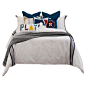 儿童房样板房间床上用品全套组合棒球主题小孩男孩房高端软装床品-淘宝网