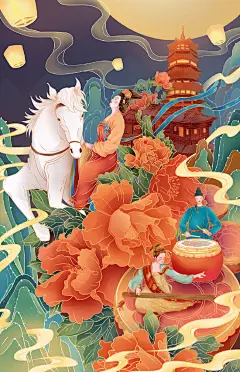 上期插画课学员最新的城市主题实战练习作业，也是许多基础比较薄弱的学员在课程中完成的第一幅完整场景，进步特别大。 ​​​​