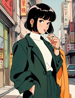 海洋西蓝花采集到AIGC插画风格