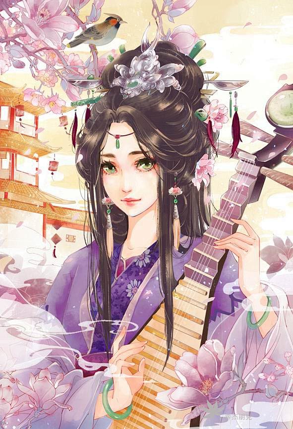 古风 古装美女彩图300张sai手绘人物...