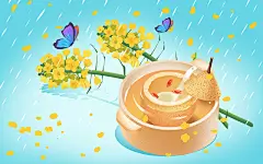 手绘写实惊蛰食物美食原创插画海报惊蛰节气春天春分