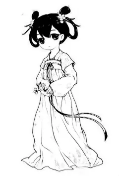 【素材】Q版汉服来一发~反正我是被萌到了~！_橡皮章吧_百度贴吧