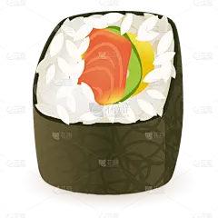 手绘-便当寿司美食元素贴纸2