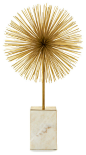 Two's Company Gold Starburst Statue on Marble contemporary-decorative-objects-and-figurines