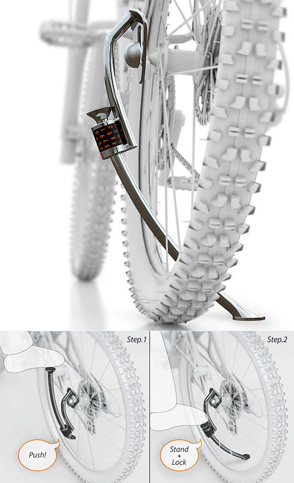 自行车支架与锁具的结合…