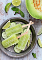 Cucumber Honeydew Margarita Popsicles