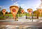 Dominos Pizza : Iris Agency came to Parker & Biley with this brief from Domino’s pizza to create giant pizzas slices wandering through London- their slice-like shapes a relationship to markers in the new Dominoes app that would enable customers to ‘Or