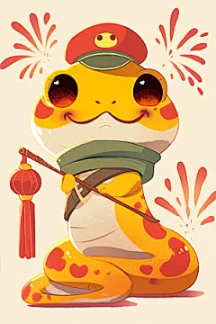新年生肖蛇喜庆蛇年主题素材