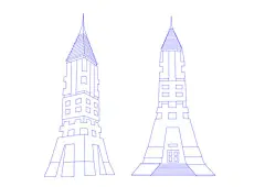 石家庄代表建筑线稿冀之光