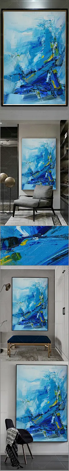 高清立体抽象油画艺术玄关（一千两百零五十六）