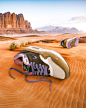 Giant sneaker photo composite. retouching and image manipulation done with photoshop