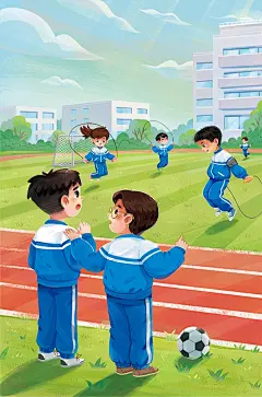 跳绳比赛-插图_可达丫_插画作品_涂鸦王国