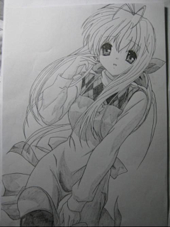 桥东浪子采集到游戏动漫素描,铅笔画,手绘图