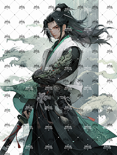 版权图库淘搜落墨封面采集到AI版权玄幻男(工作室专用,禁转,禁用)