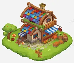 卡通小屋 页面网页 平面电商 创意素材