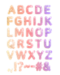 英文字体-创意-叠加-层次-彩色渐变-高清-png