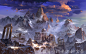 雪山 #背景图# #小清新# #水彩# #治愈系# #原画# #场景#