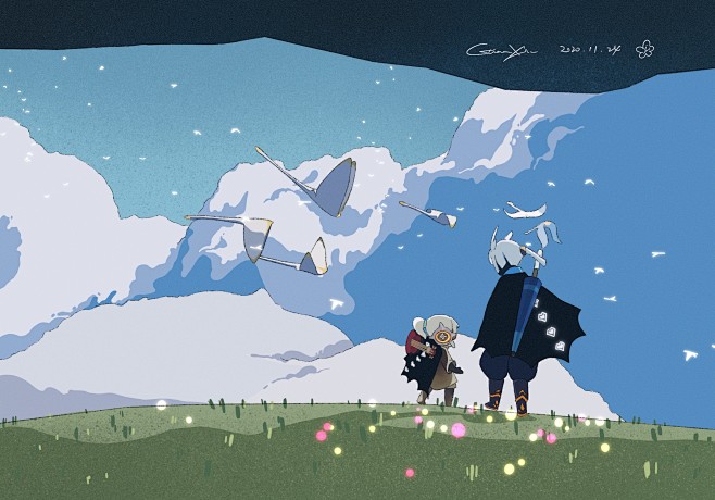 光遇sky插画插画游戏原画miaowahuaguanxin - 原创作品