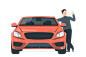 前车插画