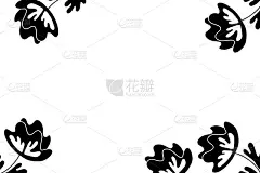 基于传统民间艺术装饰的花架。黑白背景。华丽的花边。矢量插图墙纸，海报，卡片。北欧风格。本空间