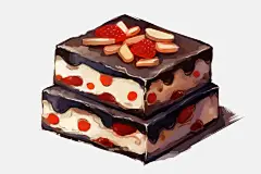 美味阿胶补品阿胶糕美食插画