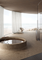 Beach Hotel: Room 1 / Sivak+Partners Studio - Interior Photography, Bathroom, Column, Table, Bathtub