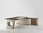 L-shaped wooden executive desk AVATAR | L-shaped office desk by i 4 Mariani