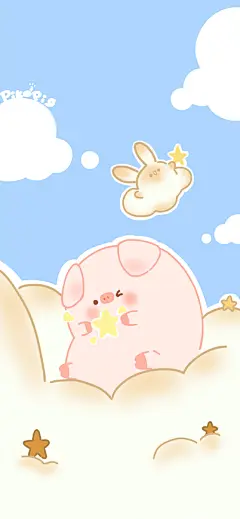 卡通 手机壁纸 cr:一只屁可猪
