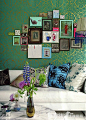 最新各种沙发照片墙绘的家庭装饰设计