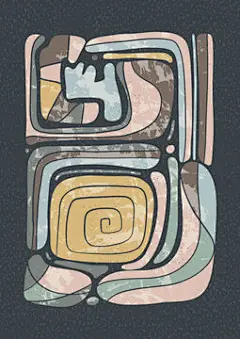 图源免费EPS |现代波西米亚风格手绘的 A4 海报