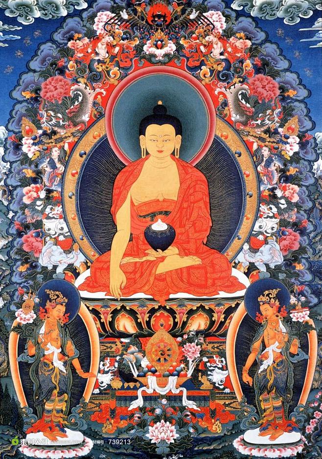 南无释迦牟尼佛唐卡图片