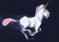 Unicorn, Iva Trstenjak : Fast drawing of a unicorn. From time to time I just have to create one, cheesy or not.