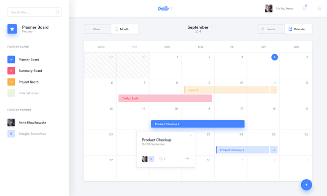 Trello calendar full