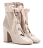 Leather ankle boots : Beige leather ankle boots