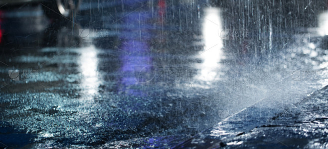 夜晚,雨,交通,固体,运动模糊,水,暴风雨,气候,水平画幅,暴雨