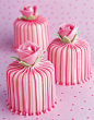 Pink Striped Cakelettes