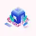 brand colors contemporary design glass gradient ILLUSTRATION  shapes UI