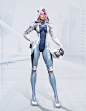 Adidas Girl, George Panfilov : Hello everyone! Today I decided to post another work. 
I really liked the idea of art sports suit Adidas in a futuristic style.

You can see the original art at the link below.
https://www.artstation.com/artwork/w8PwPX