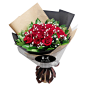 广州简·花 鲜花同城速递 心心相吸19枝红玫瑰花束 生日节日 表白-淘宝网