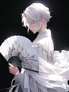 万物可拟人-扇-古风帅哥男生头像壁纸