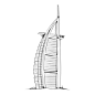 Vector-Illustration-world-monument burj al arab