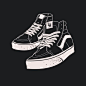 New one  Vans sk8 hi  #illustration #graphic #design #customdrawing #shoes #shoesillustration #classic #vans #vansshoes #blackandwhite #darkartists #lhhc #westcoast #hardcore #band #bandmerch #merchandise #vanssk8hi