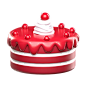 Red Velvet Cake  3D Icon