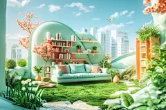 三维家居电商制作户外场景