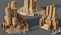 Ancient Temples Kit, Jakub Vondra : Few picks from the ancient temple kit I did recently for Kitbash3d.
I was responsible for modeling and texturing these 30 mid-poly building of various sizes with 16 tileable materials.
Here I threw some procedural shadi