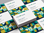 Work pattern geometric work overlap logo brand business card pattern