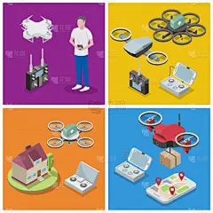 模板,无人机,商务,海上运输,技术,图像,布置,发送